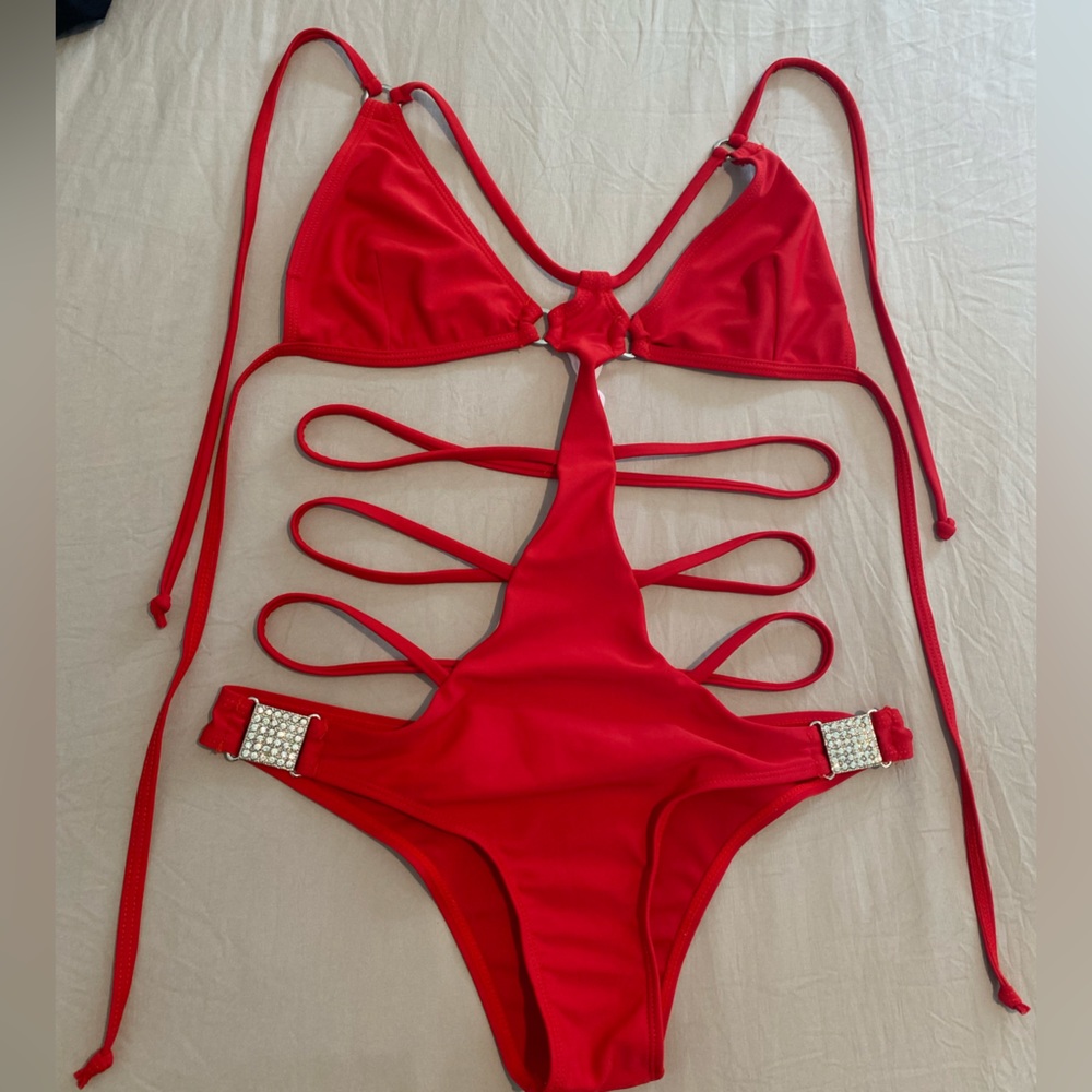 Sexy Red One Piece Swimsuit - NEVER WORN